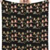 (Cute Brown Cartoon Owls) Print Fall Throw Blanket Personalized Soft Flannel Blanket for Bed Couch Sofa, Blanket for Lightweight Fuzzy Cozy Blankets for Travel Office Home 50"X40" - Image 2