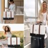 LOVEVOOK Travel Duffle Bag, Weekender Bags for Women with Shoes Compartment, Gym Duffel Bag Carry on Overnight Travel Bags with Toiletry Bag, Tote Hospital Bag for Women Labor Delivery, 3Pcs Set - Image 7