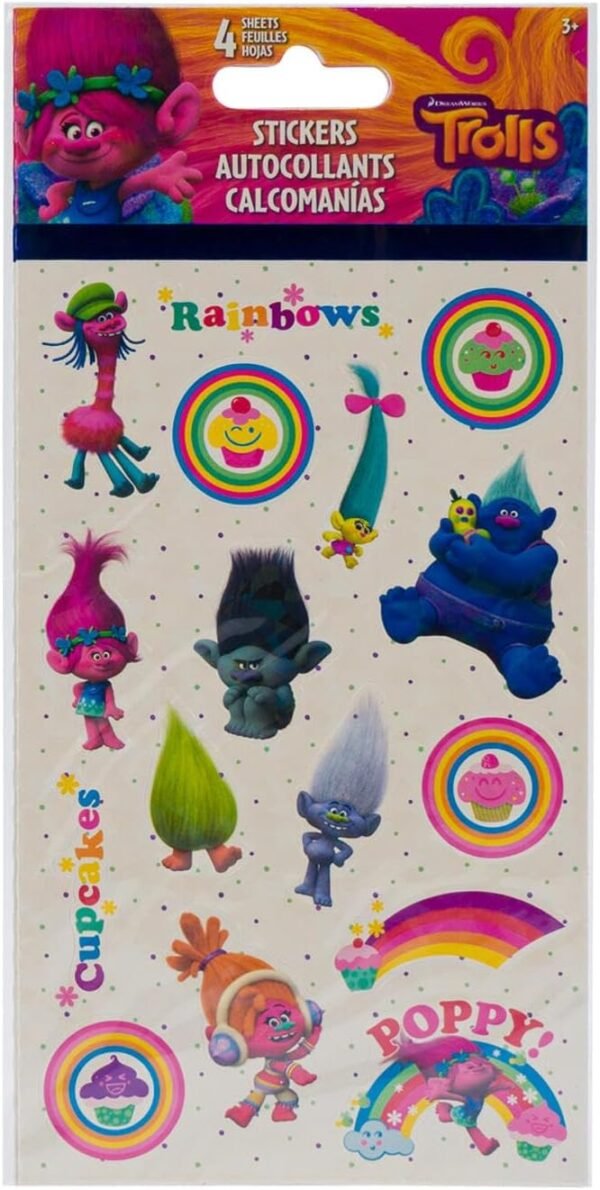 Trolls Water Bottle for Girls - Trolls School Supplies Bundle with Trolls Poppy Water Bottles, Stickers, More | Trolls Water Bottle Stainless Steel for Kids - Image 3