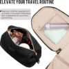 Coolife Garment Bag Carry On Convertible Travel Duffel Bag with Shoe Pouch Weekender Bag for Women Men 2 in 1 Hanging Suit Bag with Shoulder Strap Business Travel Bag (Pink, Standard) - Image 4