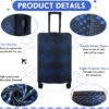 Sweetude 3 Pcs Luggage Cover Set Travel Suitcase Cover Suitcase Protective Cover Anti Scratch Luggage Cover Protector Washable Baggage Cover Fits 18-28 Inch Luggage, 3 Sizes(Rhombus Style) - Image 3
