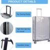 3PCS Waterproof Luggage Protective Cover with Colorful Straps Clear Suitcase Cover Protectors PVC Transparent Travel Dustproof Luggage Sleeve Protector(20 Inches, 24 Inches, 28 Inches) - Image 4