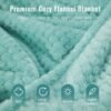 Travel Pillow Blanket Set-3 in 1 Travel Pillow Memory Foam, Soft Travel Blanket Airplane Compact with Bag, Inner Pillowcase, Hand Luggage Belts and Backpack Clip, for Plane Car, Blue Green - Image 5