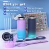 Kids Water Bottle, 2-Pack 16oz Water Bottles Kids with Straw and Stickers, Stainless Steel Vacuum Double Wall Insulated cup, Kids Water Bottle for School, Gifts for Boys and Girls(Blue/Purple) - Image 2