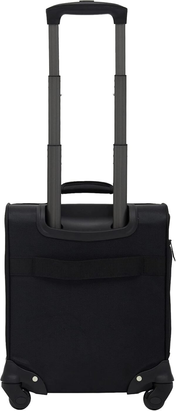 Wrangler 4-Wheel Spinner Luggage with Side USB Port, Black, 17-Inch Underseat Carry-On - Image 4