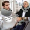 2024 Ergonomic Travel Neck Pillow,Neck Pillow Airplane,Premium Memory Foam,360º Contoured Design,Washable Cover,Neck Pillow for Sleeping, Complete Travel Set,Ideal for Airplane,Car and Office (Grey) - Image 7