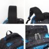 GLOOMALL Starry Sky Kids Trolley Rolling Backpack Primary School Bookbag with Wheels Travel Luggage (Deep Blue Starry Sky) - Image 8