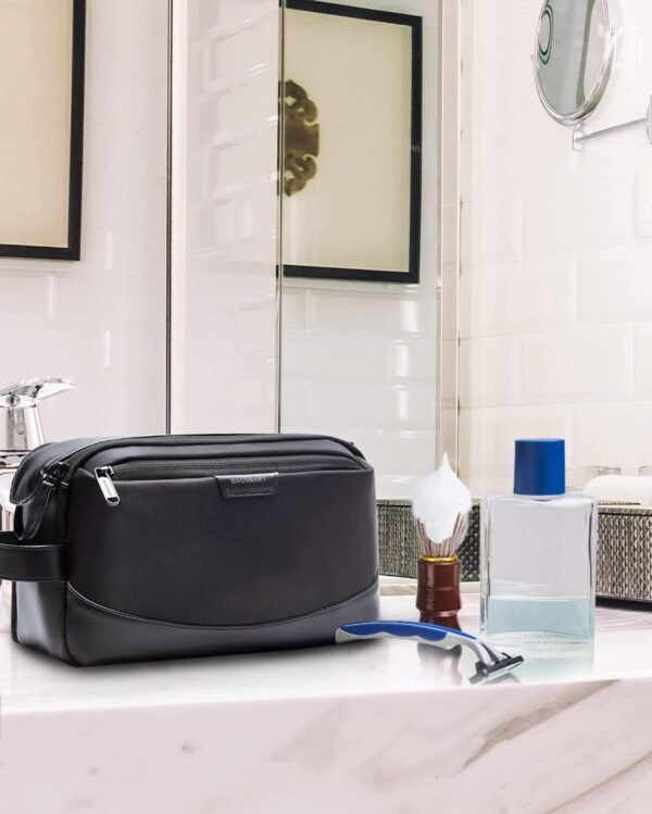 BAGSMART Toiletry Bag for Men, Large Travel Toiletry Organizer, Dopp Kit Water-resistant Shaving Bag for Toiletries Accessories - Black - Image 5
