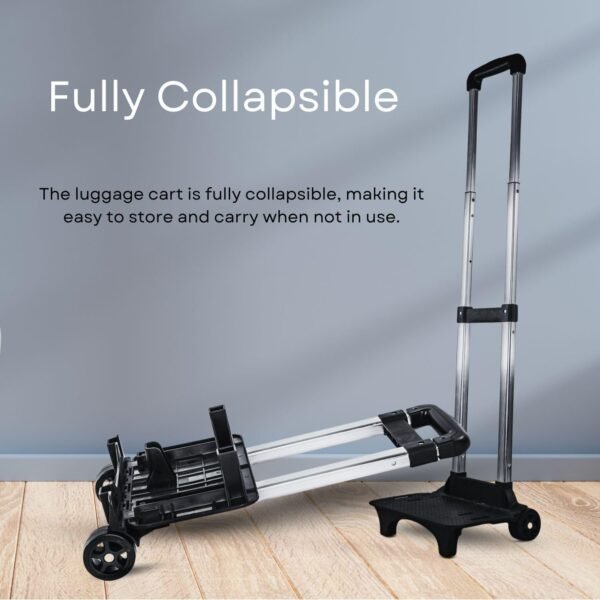 Ultimaxx Folding Compact Lightweight Premium Luggage Cart - Travel Trolley - Image 2