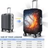 Baseball In The Water And Fire Luggage Suitcase Covers Elastic Washable Baseball Ball Lover Luggage Protector Travel Suitcase Protective Cover For Kid And Adult, M (Fit 22-24 Inch Luggage) - Image 2