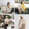 LOVEVOOK Laptop Backpack for Women 14 Inch Laptop Bag with USB Port, Fashion Waterproof Backpacks Teacher Nurse Stylish Travel Bags Vintage Daypacks Bookbag for College School Work - Image 6