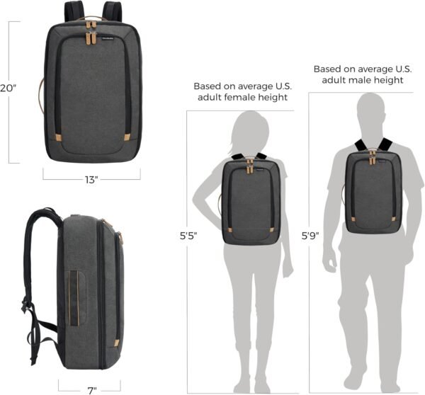 Travelon Transit Carry-On Backpack, Slate, One Size - Image 3