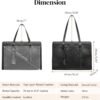 S-ZONE Leather Laptop Tote Bag for Women Work Fit Up to 15.6 inch Large capacity Briefcase Shoulder Purse with Trolley Sleeve - Image 3