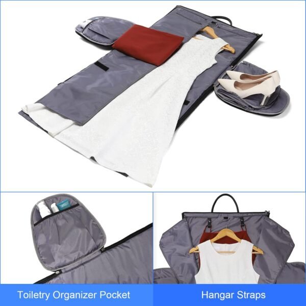 Womens Convertible Garment Bags for Travel, Modoker Waterproof Carry On Garment Bag Garment Duffel Bag - Image 3