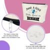 Sazuwu Travelers Gifts for Women Makeup Bag World Adventure International Traveler Gifts Travel Lovers Gift Ideas Cosmetic Bag Gifts for Travel Buddies Beach Girls Trip Travel Gifts - Image 3