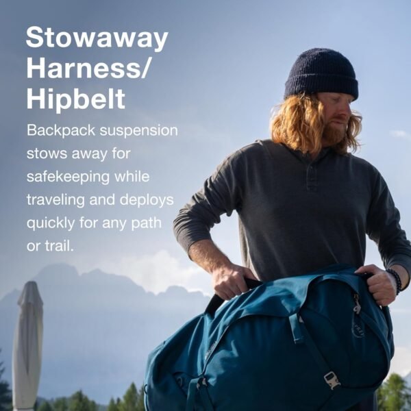 Osprey Farpoint 55L Men's Travel Backpack, Muted Space Blue - Image 4