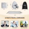 Stuffable Neck Pillow for Travel with Hood, Hoodie Travel Neck Pillow Stuffable with Clothes, Fillable Travel Pillow Storage Bag, Soft Empty Neck Pillow Case, Packable for Airplane Travel Essentials - Image 7