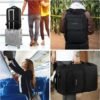 Vancropak Carry On Backpack, 40L Expandable Extra Large Travel Backpack, Flight Approved Water Resistant Luggage Suitcase Daypack, Lightweight Personal Business Weekender Bag for Men & Women, Black - Image 8