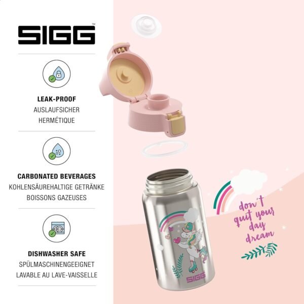 SIGG - Stainless Steel Kids Bottle - Shield One - Suitable For Carbonated Beverages - 17 Oz - Image 3