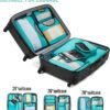 Veken 8 Set Packing Cubes for Suitcases, Kids Travel Essentials for Carry on Luggage, Suitcase Organizer Bags Set for Travel Accessories in 4 Sizes(Extra Large, Large, Medium, Small) - Image 6