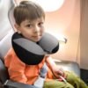 COOLBEBE Kids Travel Neck Pillow for Airplane, Toddler Neck Pillow for Traving, Comfortably Double Support for Head, Neck, and Chin, Travel Gifts for Children(1, Black) - Image 8