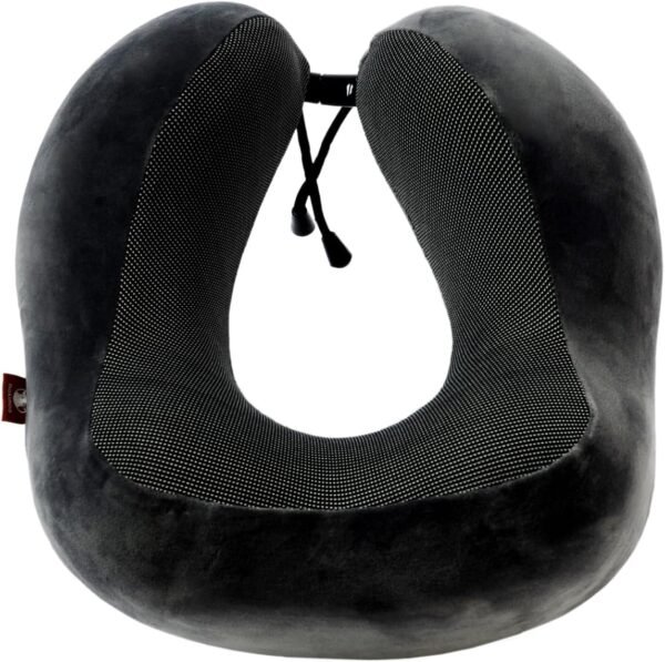 Memory Foam Travel Pillow, Neck Pillow with 360-Degree Head Support, Comfortable and Lightweight, Ideal for Sleeping on Airplane, Car, Train, Bus and Home Use, Comes with Storage Bag (Grey) - Image 3