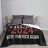 Trump 2024 Save America Fleece Blanket Super Soft Fleece Blanket for Chair Sofa Couch Camping Travel 40"X30" Blanket - Image 4