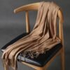 OHAYOMI Womens Thick Soft Pashmina Shawl Wrap Scarf Warm Solid Color Stole - Image 5