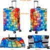 MosaiRudo Travel Luggage Covers For Suitcase Tsa Approved,Suitcase Cover Protector Fit 18-32 Inch Luggage Travel Accessories (T2481, S) - Image 2