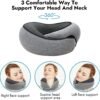 incemer® Premium Travel Pillows for Airplanes, Memory Foam Neck Pillow Airplane Pillow, Travel Neck Pillows for Airplanes, Head Support Soft Pillow for Sleeping Rest (Grey) - Image 3