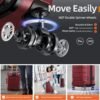 SHOWKOO Luggage Sets Expandable PC+ABS Durable Suitcase Double Wheels TSA Lock 3pcs Red Wine - Image 3