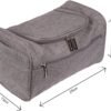 Hanging Travel Toiletry Bag Organizer & Medicine Bag - Bathroom Hygiene Dopp Kit with Hook for Traveling Accessories Toiletries Bathroom Shaving & Makeup for Men and Woman - Gray - Image 3