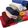 Summer Cotton Blend Crinkle Vintage Soft Scarf with Fringed Edges 35" × 70" - Image 3