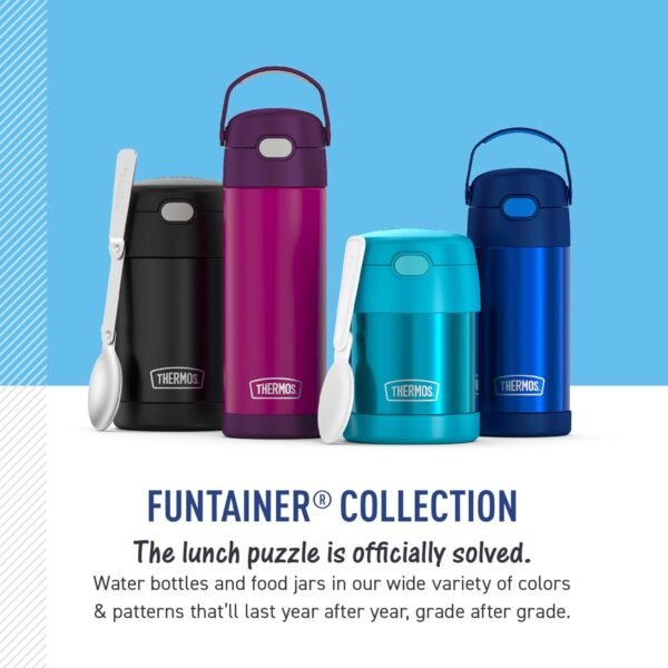 THERMOS FUNTAINER 16 Ounce Stainless Steel Vacuum Insulated Bottle with Wide Spout Lid, MINECRAFT - Image 6