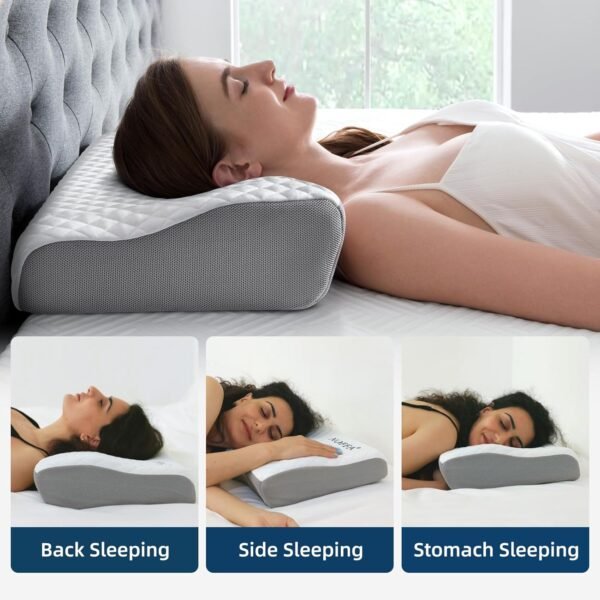 Orthopedic Pillow for Neck Pain Relief,Ergonomic Neck Pillow for Sleeping,Cervical Memory Foam Pillow,Pillow Side Sleeper Neck and Shoulder Pain - Image 5