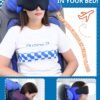 Travel Pillow for Airplanes, Airplane Pillow with Sleep Eye Mask, 360° Neck Support Pillow, Portable Travel Essentials, Adjustable Airplane Head Strap for Seats Without Headrest, Black - Image 2