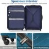 Coolife Luggage Expandable(only 28") Suitcase PC+ABS Spinner Built-In TSA lock 20in 24in 28in Carry on (Charcoal., M(24in).) - Image 6