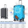 Turtle Travel Luggage Cover Protector Summer Blue Water Sea Turtle Palm Leaves Tropical Flowers Suitcase Covers for Luggage Washable Baggage Case Covers for Suitcase 18-21 Inch - Image 5