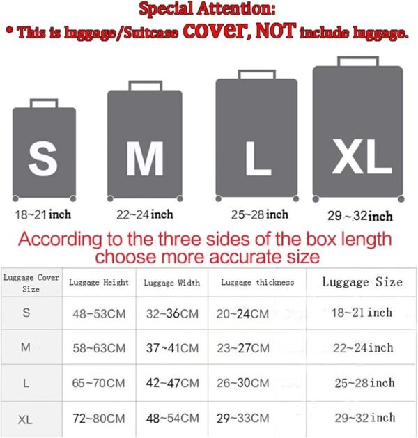 Kawaii Kitten Cat Travel Luggage Cover Durable Anti-Scratch Suitcase Protector Luggage Case Hiking Baggage Covers Protector Trunk Cover Case Fit 18-21 Inch - Image 3