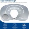 Inflatable Travel Pillow, Neck Pillow for Traveling Airplanes Train Car Office, Portable U-Shaped Blow Up Neck Support Pillow (Grey) - Image 4