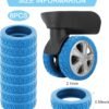 Luggage Wheel Covers, 8 PCS New Styles Suitcase Wheel Protector Covers, Silicone Suitcase Wheel Protector Covers,Silent Shock-Proof Carry on Luggage Wheels Cover (Blue) - Image 2
