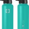 IRON °FLASK Sports Water Bottle - Wide Mouth with 3 Spout Lids - Stainless Steel Gym & Outdoor Bottles for Men, Women & Kids - Double Walled, Insulated Thermos, Metal Canteen - Aquamarine, 40 Oz - Image 3
