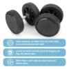 8Pcs 1.97in/50mm Replacement Luggage Wheels 360 Spinner Swivel Caster Wheels Repair Kit, Universal PVC Rubber Swivel Trolley Casters Bearings Repair Tools Set, Black - Image 3