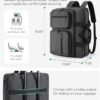 BAGSMART 3 In 1 Laptop Bag for Men, Computer Briefcase 17.3 Inch Laptop Water-Repellent Shoulder Bag, Computer Bag Business Travel Office, Black - Image 5