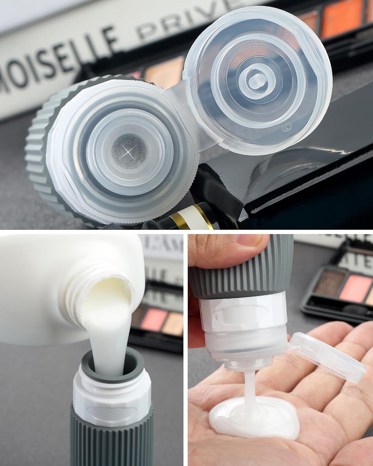 Travel Bottles for Toiletries 8 Pack, Tsa Approved Travel Size Toiletries 3 oz, Travel Containers for Toiletries, with Clear Bag, Leak Proof Silicone Squeezable Travel Essentials Creams Jars - Image 2