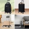 Backpack Trolley, Wheeled Folding Luggage Travel Cart Aluminum -Roller Carrier for Backpack/Schoolbag/Boxes(5 Wheels Detachable) - Image 6