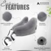 Modern Advantage Inflatable Travel Neck Pillow - Traveling Support for Head, Neck, Chin, and Shoulder When Sleeping on Airplane, Train, Car, Bus - Compact, Easy to Inflate and Deflate (Gray) - Image 3