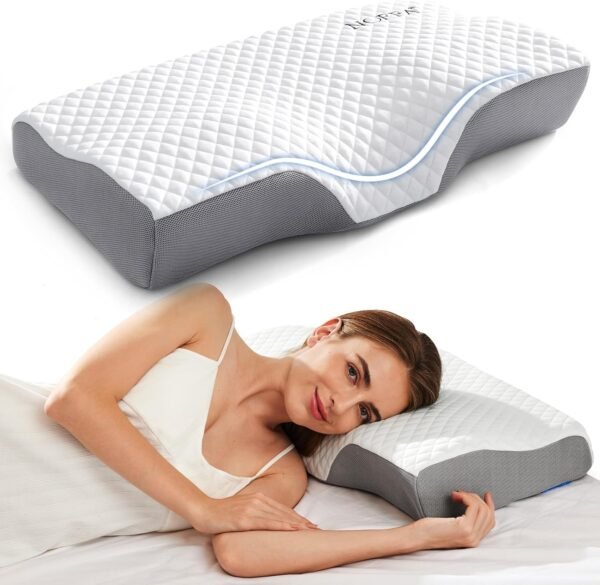 Orthopedic Pillow for Neck Pain Relief,Ergonomic Neck Pillow for Sleeping,Cervical Memory Foam Pillow,Pillow Side Sleeper Neck and Shoulder Pain - Image 6