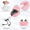 Travel Pillow, Neck Pillow for Travel with Hood for Airplane, Velvet Memory Foam Neck Pillow Women Lady Head & Neck Support, for Long Flights Plane, Office, Cars Sleeping & Rest (Pink) - Image 7