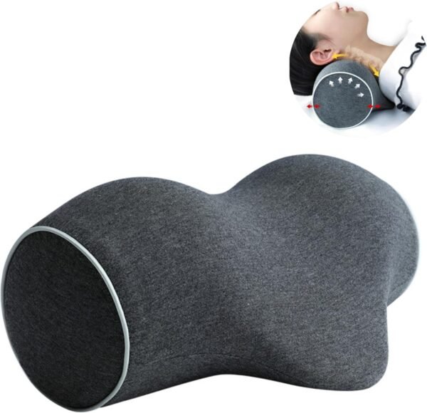 Hard Round Pillow, Firm Cervical Roll Pillow for Neck Pain Relief - Cylinder Pillows for Sleeping - Memory Foam Roll Bolster Pillow & Travel Pillow